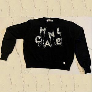 Beaded CHANEL Sweater with Faux Pearls and Crystals